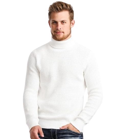 zf4shion PureKnit White Turtleneck Sweater