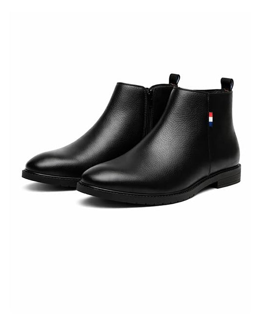 zf4shion NoirEdge Ankle Boots – Classic Black Formal Footwear