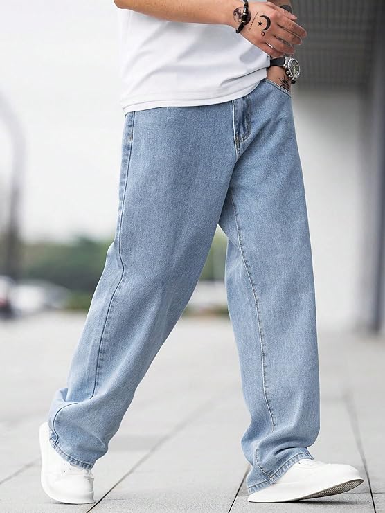 zf4shion SkyFlow Loose Fit Denim Jeans