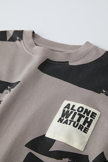 zf4shion Alone With Nature Oversized T-Shirt – Abstract Streetwear Tee