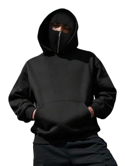 zf4shion ShadowCore Full-Cover Hoodie – Urban Streetwear Fit