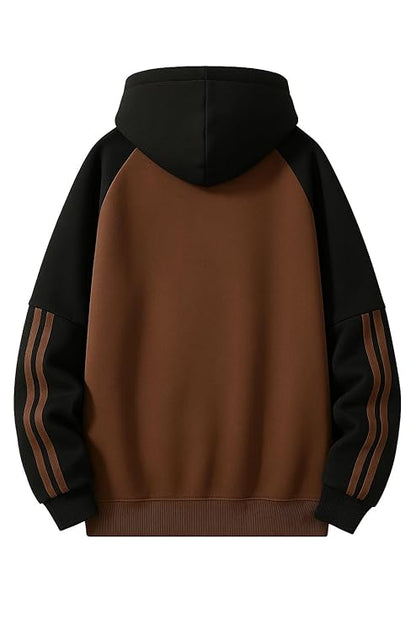 zf4shion Urban DuoTone Quarter-Zip Hoodie – Relaxed Fit Streetwear