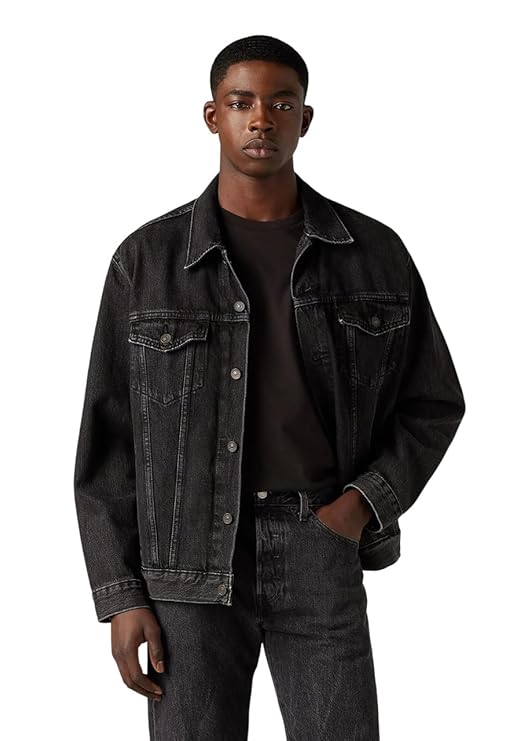 zf4shion UrbanCore Black Denim Jacket