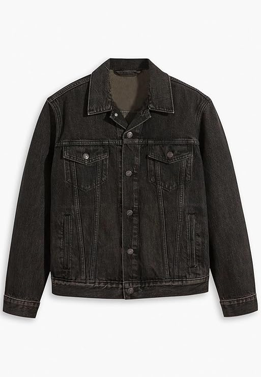 zf4shion UrbanCore Black Denim Jacket