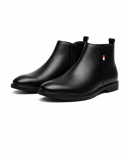 zf4shion NoirEdge Ankle Boots – Classic Black Formal Footwear