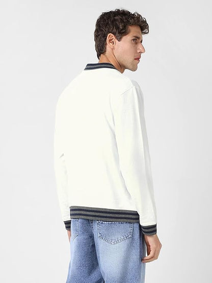zf4shions Classic White Zip-Up Jacket
