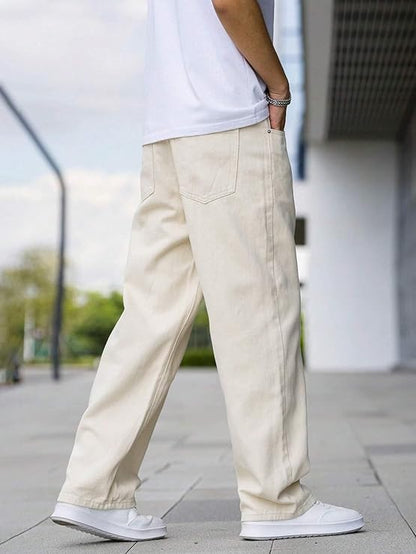 zf4shion IvoryFlow Loose Fit Pants