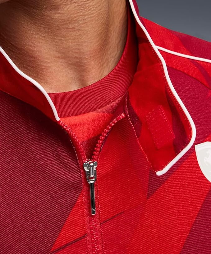 zf4shion Red Geometric Track Jacket