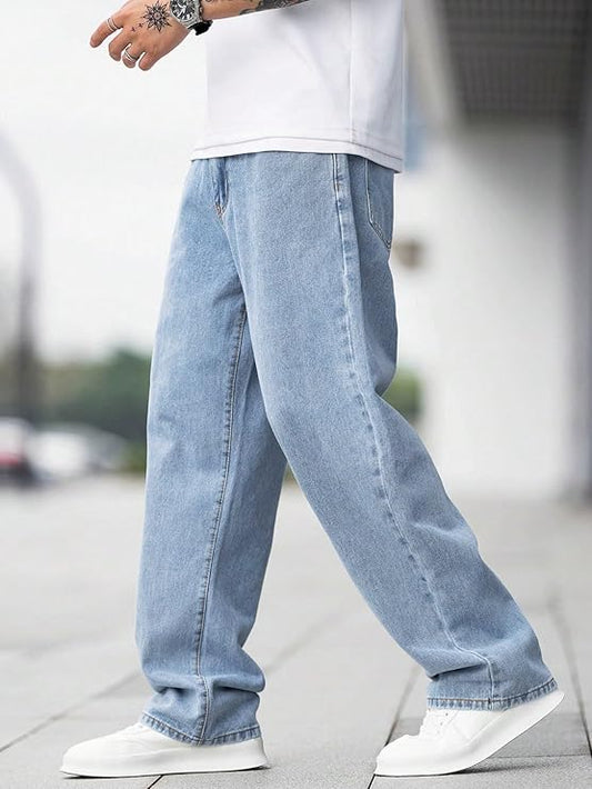 zf4shion SkyFlow Loose Fit Denim Jeans