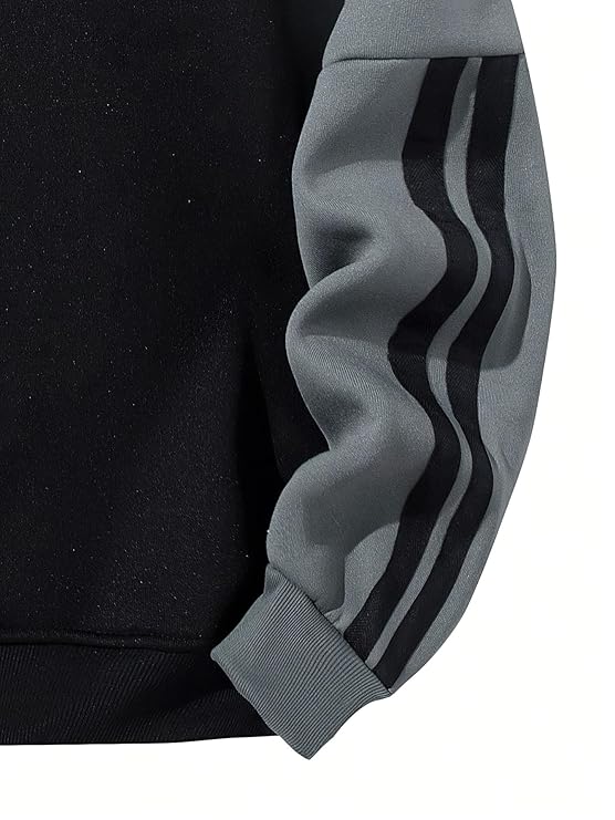 zf4shion Urban DuoTone Quarter-Zip Hoodie – Relaxed Fit Streetwear