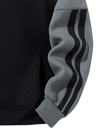 zf4shion Urban DuoTone Quarter-Zip Hoodie – Relaxed Fit Streetwear
