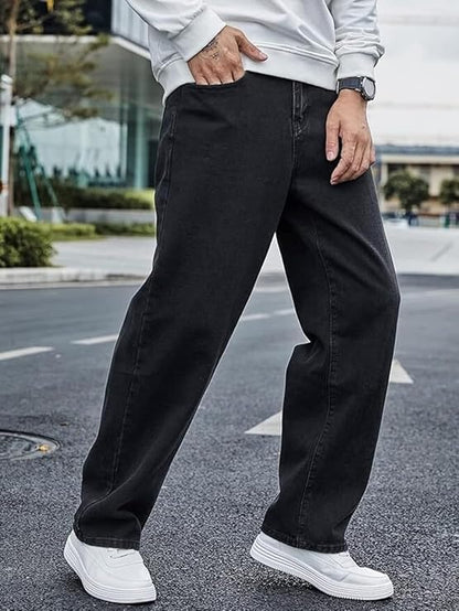 zf4shion UrbanEase Loose Fit Denim Jeans – Streetwear Essential