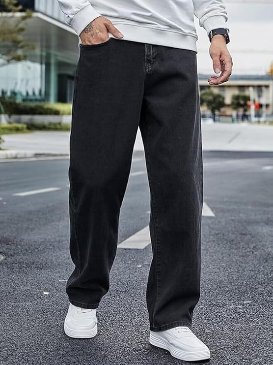 zf4shion UrbanEase Loose Fit Denim Jeans – Streetwear Essential