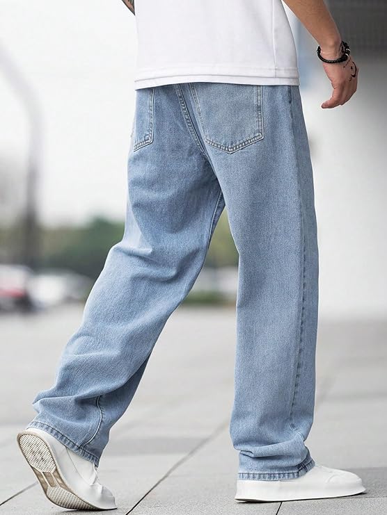 zf4shion SkyFlow Loose Fit Denim Jeans