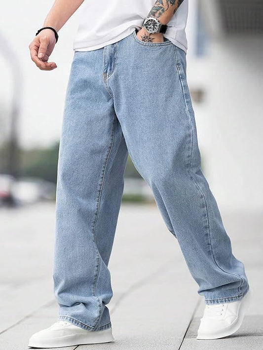 zf4shion SkyFlow Loose Fit Denim Jeans